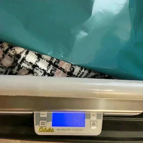 Pastel Pink Black Plaid Beaded Pearl Office Blazer Blouse Floral Dress Barn Med. - Picture 12 of 12